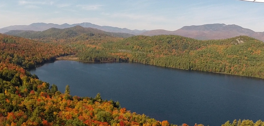 Lincoln Pond to the Southwest -- from above hill on east side of Upper Pond (Oct. 5, 2014)